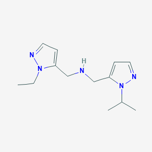 molecular formula C13H21N5 B11760989 [(1-ethyl-1H-pyrazol-5-yl)methyl]({[1-(propan-2-yl)-1H-pyrazol-5-yl]methyl})amine 