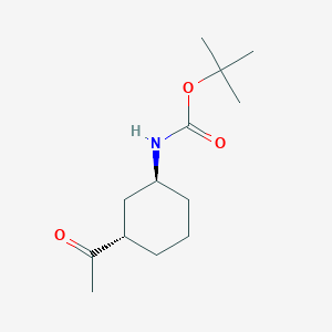 molecular formula C13H23NO3 B11761001 tert-butyl N-[(1S,3S)-3-acetylcyclohexyl]carbamate 