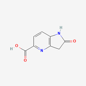 molecular formula C8H6N2O3 B11761003 2-Oxo-1,3-dihydropyrrolo[3,2-b]pyridine-5-carboxylic acid 