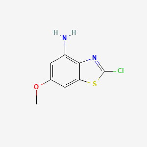 molecular formula C8H7ClN2OS B11761013 2-Chloro-6-methoxybenzo[d]thiazol-4-amine 