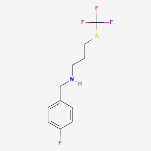 (4-Fluoro-benzyl)-(3-trifluoromethylsulfanylpropyl)-amine