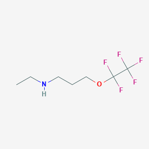 molecular formula C7H12F5NO B11761038 Ethyl-(3-pentafluoroethyloxy-propyl)-amine 