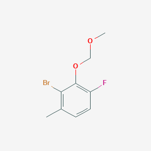 molecular formula C9H10BrFO2 B11761044 2-Bromo-4-fluoro-3-(methoxymethoxy)-1-methylbenzene 