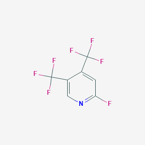 molecular formula C7H2F7N B11761046 2-Fluoro-4,5-bis-trifluoromethyl-pyridine 