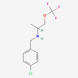 molecular formula C11H13ClF3NO B11761056 (4-Chloro-benzyl)-(1-methyl-2-trifluoromethoxy-ethyl)-amine 