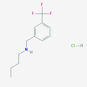 molecular formula C12H17ClF3N B11761064 Butyl({[3-(trifluoromethyl)phenyl]methyl})amine hydrochloride 