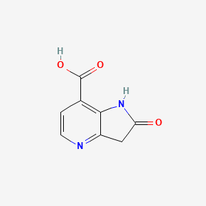 molecular formula C8H6N2O3 B11761081 2-Oxo-1,3-dihydropyrrolo[3,2-b]pyridine-7-carboxylic acid 