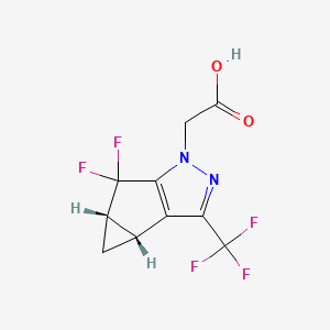 2-((3bR,4aS)-5,5-Difluoro-3-(trifluoromethyl)-3b,4,4a,5-tetrahydro-1H-cyclopropa[3,4]cyclopenta[1,2-c]pyrazol-1-yl)acetic acid