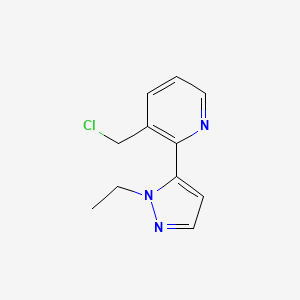 3-(chloromethyl)-2-(1-ethyl-1H-pyrazol-5-yl)pyridine