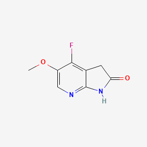 molecular formula C8H7FN2O2 B11761181 4-Fluoro-5-methoxy-1,3-dihydropyrrolo[2,3-b]pyridin-2-one 