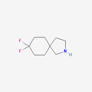 molecular formula C9H15F2N B11761192 8,8-Difluoro-2-azaspiro[4.5]decane 