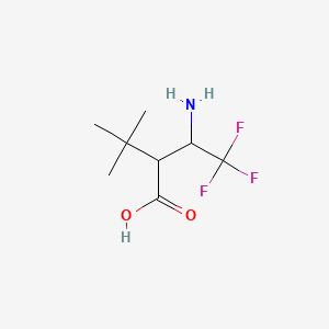 molecular formula C8H14F3NO2 B11761208 3-Amino-2-tert-butyl-4,4,4-trifluoro-butyric acid 