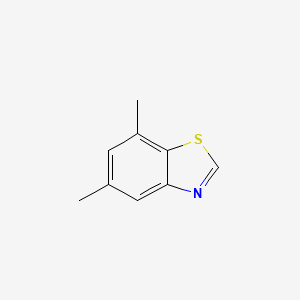 molecular formula C9H9NS B11761214 5,7-Dimethyl-1,3-benzothiazole 