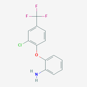 molecular formula C13H9ClF3NO B11761223 2-(2-Chloro-4-(trifluoromethyl)phenoxy)aniline 