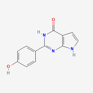 2-(4-hydroxyphenyl)-3H,4H,7H-pyrrolo[2,3-d]pyrimidin-4-one