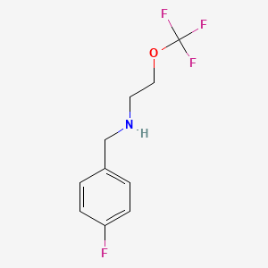 molecular formula C10H11F4NO B11761302 (4-Fluoro-benzyl)-(2-trifluoromethoxy-ethyl)-amine 