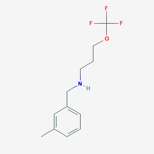 molecular formula C12H16F3NO B11761340 (3-Methyl-benzyl)-(3-trifluoromethoxypropyl)-amine 