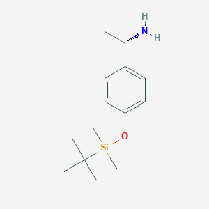 (1S)-1-{4-[(tert-butyldimethylsilyl)oxy]phenyl}ethan-1-amine