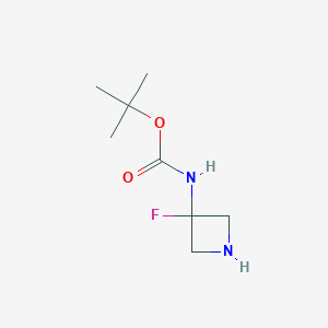 molecular formula C8H15FN2O2 B11761404 3-(Boc-amino)-3-fluoroazetidine 