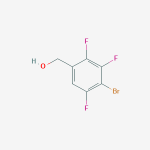 molecular formula C7H4BrF3O B11761409 (4-Bromo-2,3,5-trifluorophenyl)methanol 