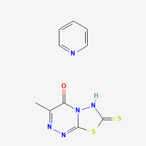 3-methyl-7-sulfanyl-4H-[1,3,4]thiadiazolo[2,3-c][1,2,4]triazin-4-one; pyridine