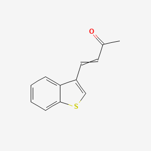 molecular formula C12H10OS B11761464 4-(1-Benzothiophen-3-yl)but-3-en-2-one 