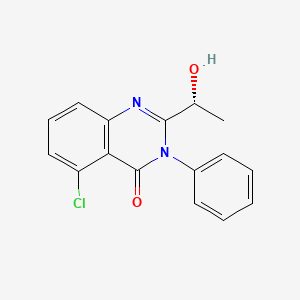 5-chloro-2-[(1R)-1-hydroxyethyl]-3-phenyl-3,4-dihydroquinazolin-4-one