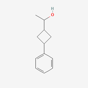 molecular formula C12H16O B11761488 1-(3-Phenylcyclobutyl)ethan-1-ol 