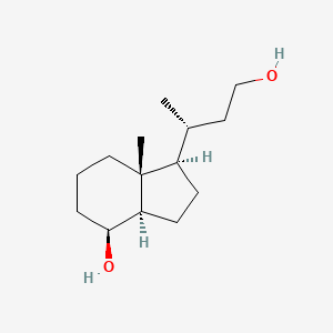 molecular formula C14H26O2 B11761512 (1R,3aR,4S,7aR)-1-[(2R)-4-hydroxybutan-2-yl]-7a-methyl-octahydro-1H-inden-4-ol 