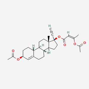 molecular formula C28H36O6 B1176166 17-Ethynyl-4-estrene-3,17-diol-3-acetate-17-(3/'-acetoxy-2/'-butenoate) CAS No. 142154-46-9