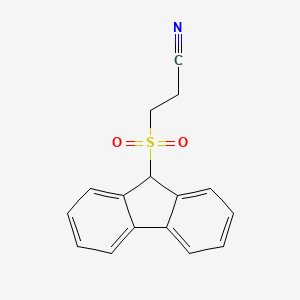 3-(9H-fluoren-9-ylsulfonyl)propanenitrile