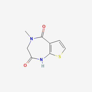 molecular formula C8H8N2O2S B11762339 4-Methyl-3,4-dihydro-1H-thieno[2,3-e][1,4]diazepine-2,5-dione 