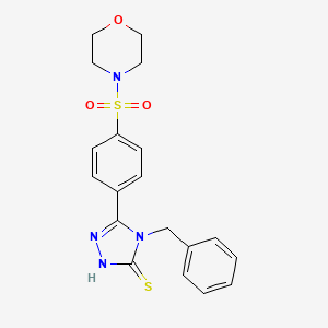 4-Benzyl-5-(4-(morpholinosulfonyl)phenyl)-4H-1,2,4-triazole-3-thiol