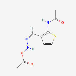 (2E)-2-[(2-acetamidothiophen-3-yl)methylidene]hydrazin-1-yl acetate