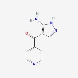 (5-Amino-1H-pyrazol-4-YL)(pyridin-4-YL)methanone