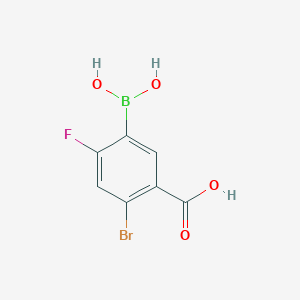 2-Bromo-5-(dihydroxyboranyl)-4-fluorobenzoic acid