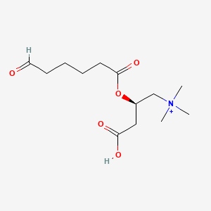 [(2R)-3-carboxy-2-[(6-oxohexanoyl)oxy]propyl]trimethylazanium