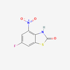 molecular formula C7H3FN2O3S B11762855 6-Fluoro-4-nitro-2,3-dihydro-1,3-benzothiazol-2-one 