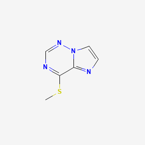 molecular formula C6H6N4S B11762870 4-(Methylsulfanyl)imidazo[2,1-f][1,2,4]triazine 