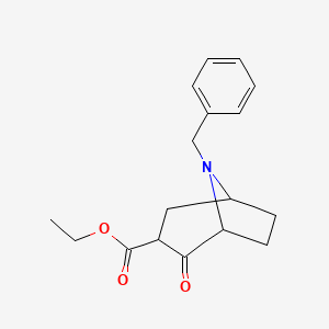 molecular formula C17H21NO3 B11762980 Ethyl 8-benzyl-2-oxo-8-azabicyclo[3.2.1]octane-3-carboxylate 