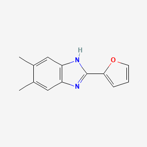 molecular formula C13H12N2O B11763167 2-(Furan-2-yl)-5,6-dimethyl-1H-benzo[d]imidazole 