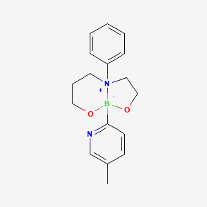 molecular formula C17H21BN2O2 B11763201 9-(5-Methylpyridin-2-yl)-4-phenylhexahydro-2H-[1,3,2]oxazaborolo[2,3-b][1,3,2]oxazaborinin-4-ium-9-uide 