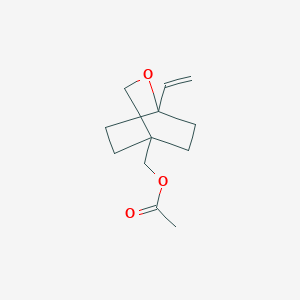 molecular formula C12H18O3 B11763238 (1-Vinyl-2-oxabicyclo[2.2.2]octan-4-yl)methyl acetate 