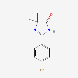 molecular formula C11H11BrN2O B11763242 2-(4-bromophenyl)-4,4-dimethyl-4,5-dihydro-1H-imidazol-5-one 