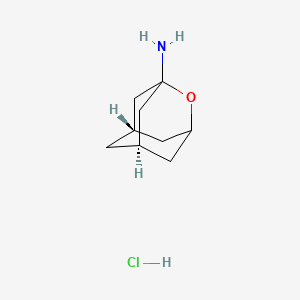 molecular formula C9H16ClNO B11763244 (5S,7R)-2-oxatricyclo[3.3.1.13,7]decan-1-amine;hydrochloride 