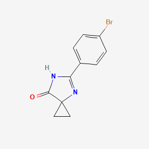 molecular formula C11H9BrN2O B11763245 5-(4-Bromophenyl)-4,6-diazaspiro[2.4]hept-4-en-7-one 