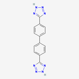 molecular formula C14H10N8 B11763274 5-[4'-(1H-1,2,3,4-tetrazol-5-yl)-[1,1'-biphenyl]-4-yl]-1H-1,2,3,4-tetrazole 