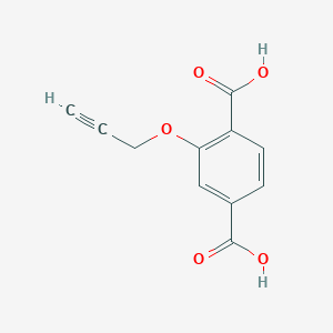 molecular formula C11H8O5 B11763277 2-(Prop-2-yn-1-yloxy)terephthalic acid 