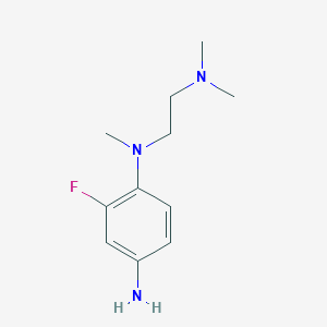 molecular formula C11H18FN3 B11763282 N1-[2-(Dimethylamino)ethyl]-2-fluoro-N1-methylbenzene-1,4-diamine 