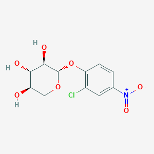 (2S,3R,4S,5R)-2-(2-Chloro-4-nitrophenoxy)tetrahydro-2H-pyran-3,4,5-triol